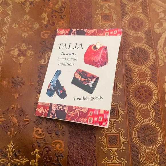 Vera Pelle Talja Leather Purse Embossed Floral Shoulder Bag Handmade - Picture 10 of 11